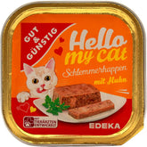 32x GUT&GÜNSTIG Hello my Cat Schlemmerhappen mit Huhn 32x100g (3200g)